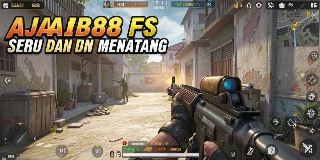 Tangkapan layar AJAIB88 menampilkan aksi intens dalam permainan FPS.