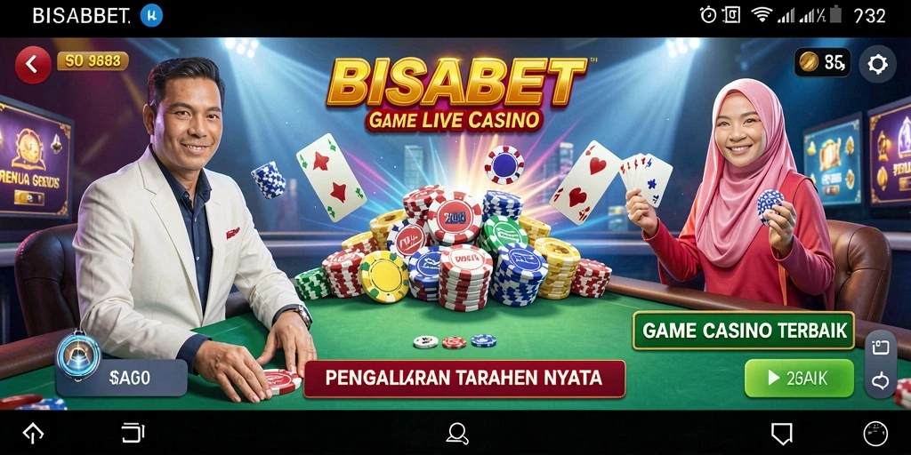 Gameplay Live Casino di BISABET yang menegangkan dan interaktif.