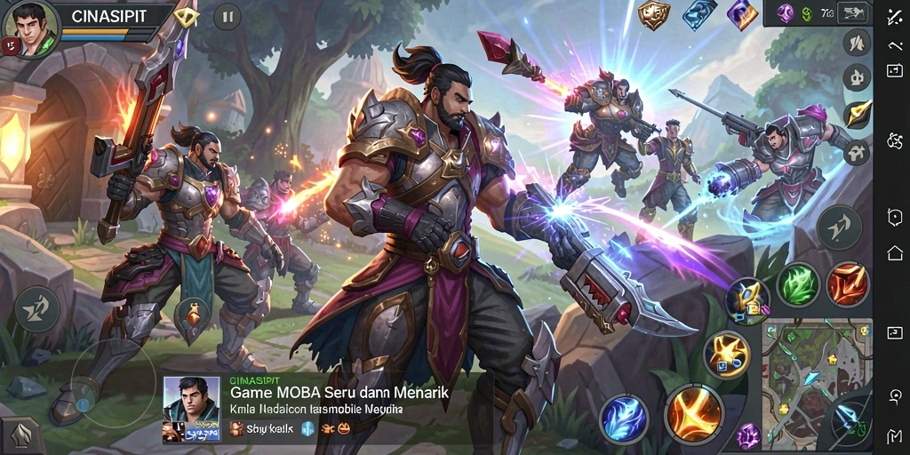 Tampilan gameplay seru dalam CINASIPIT dengan aksi karakter yang dinamis.
