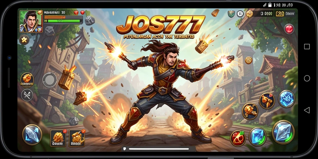 Tampilan gameplay <strong>JOSS777</strong> yang mendebarkan dan penuh aksi.
