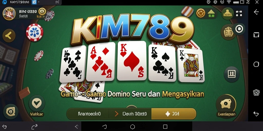 Tampilan gameplay seru dari KM789 dengan berbagai mode permainan domino.