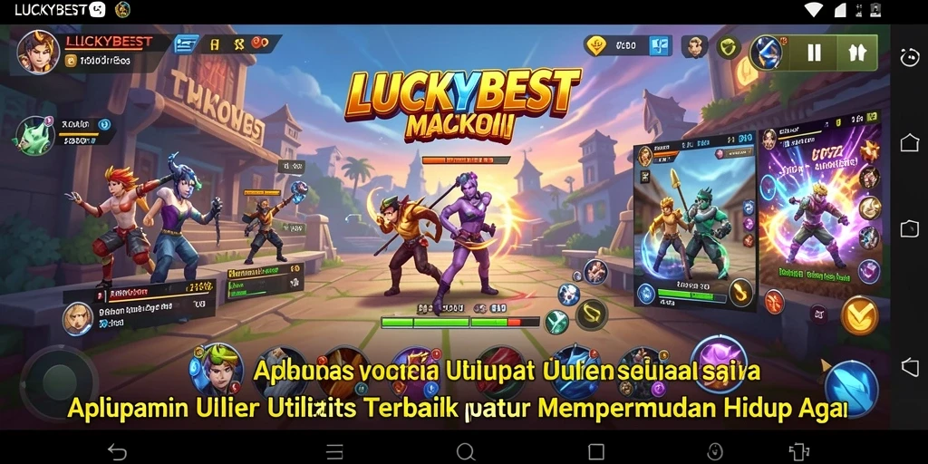 Screenshot utama LUCKYBEST menampilkan antarmuka pengguna yang intuitif.