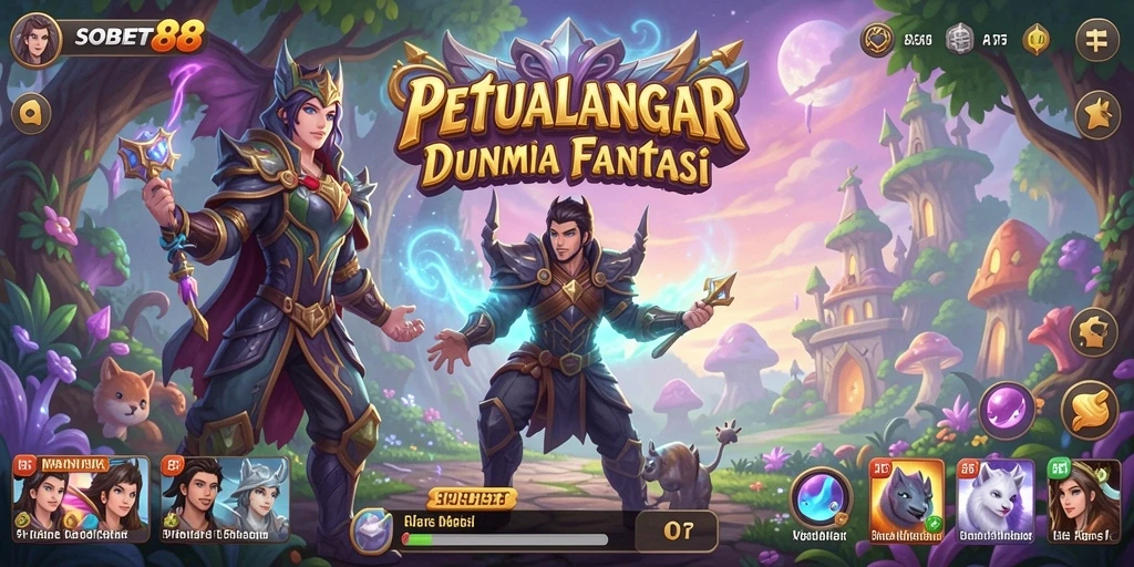 Screenshot gameplay SOBET88 yang menampilkan aksi petualangan