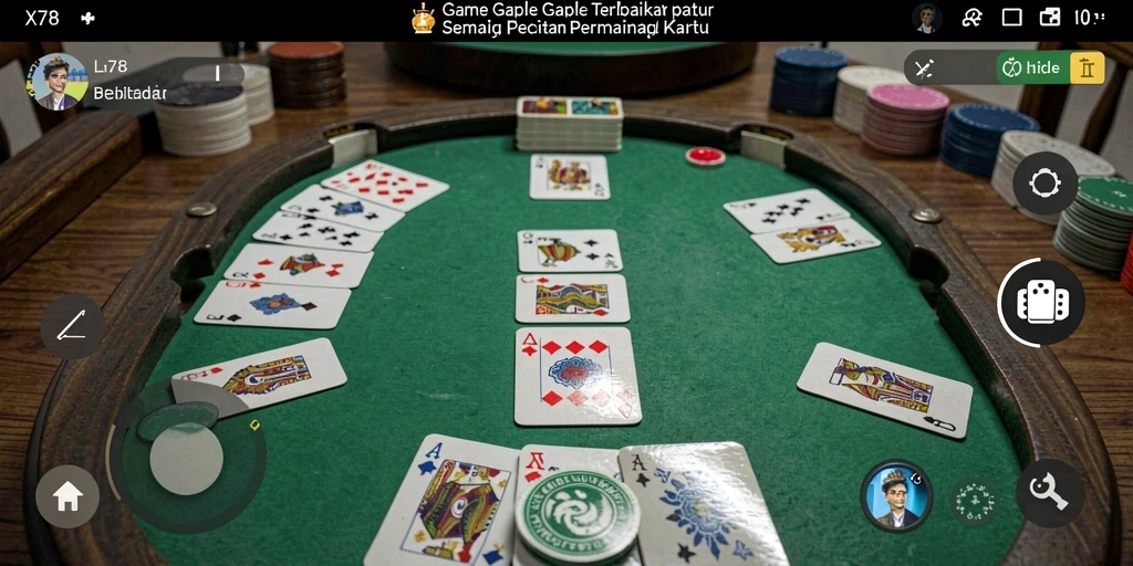 Tampilan seru gameplay Gaple di X78 dengan teman-teman.